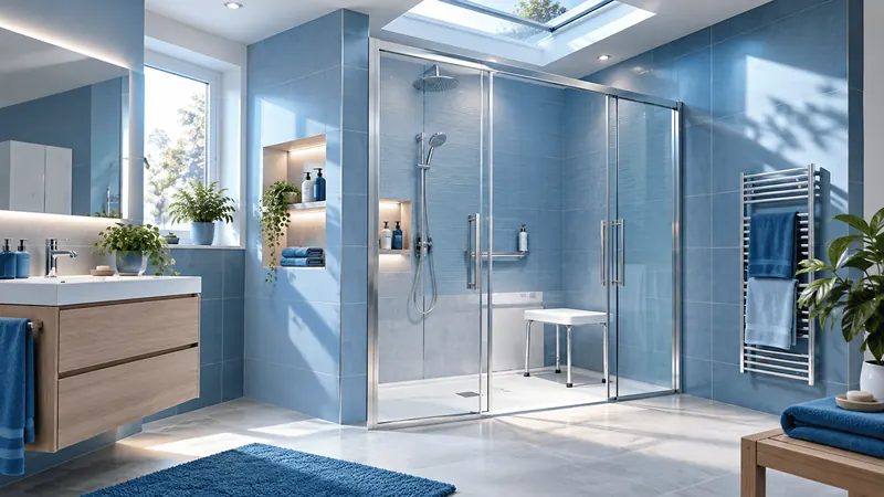Cabine de douche senior avec siège